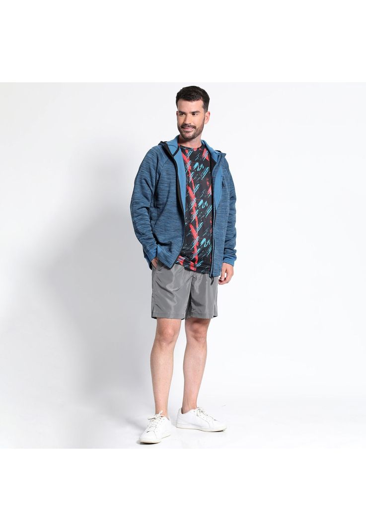 Polerón Full Zipper Cuello Alto Con Capucha-1