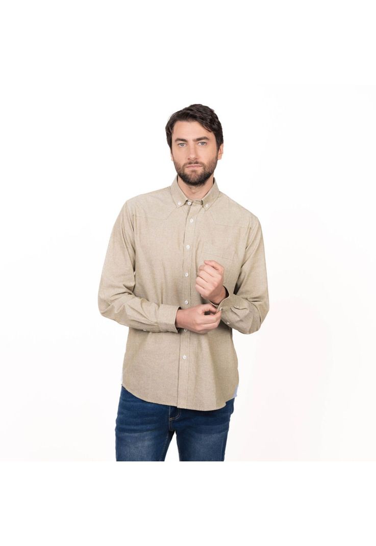 Camisa Oxford Chambray Slim Fit-0