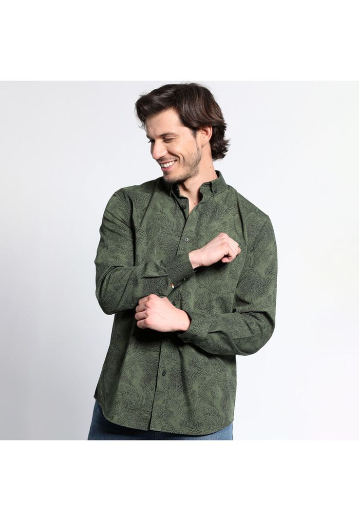 Camisa Manga Larga Estampada Full Slim Fit-1