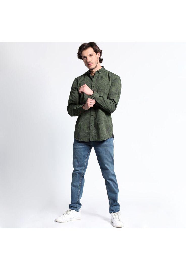 Camisa Manga Larga Estampada Full Slim Fit-2