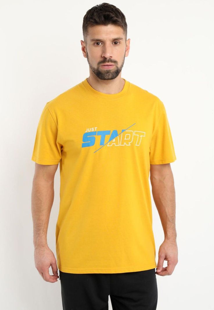 Polera Estampada Sport Amarillo-0
