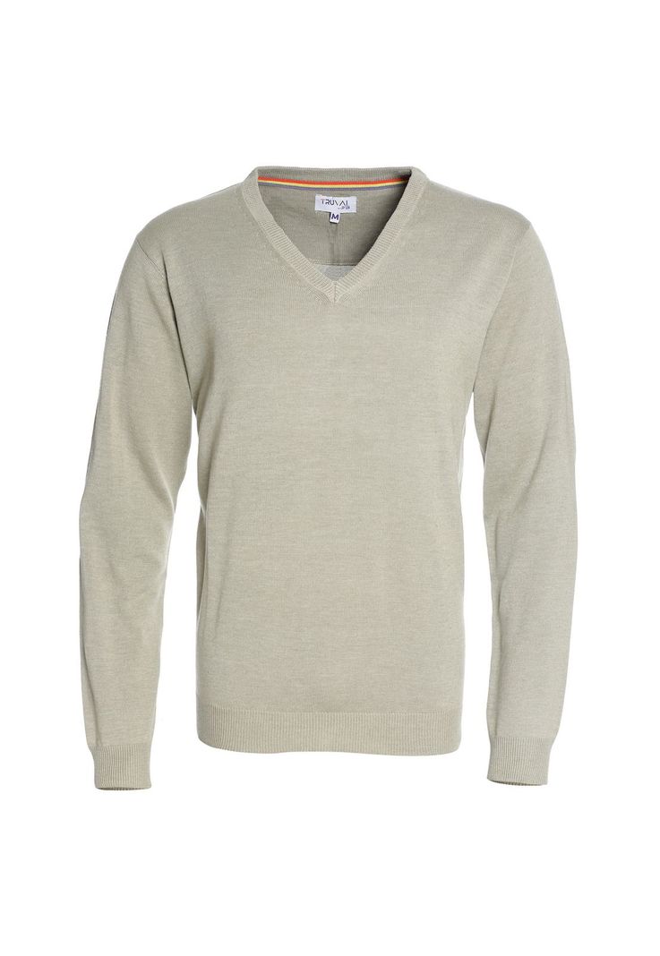 Sweater Cuello V Oliva claro