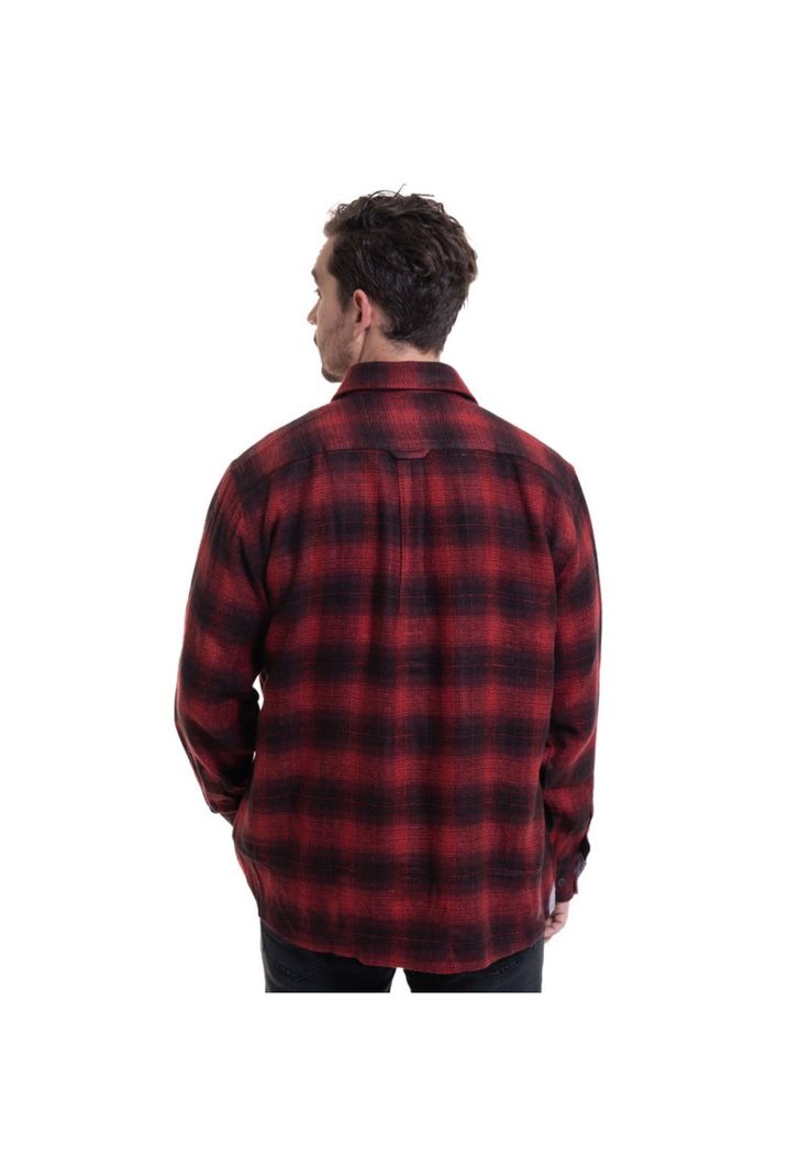 Camisa Leñadora Rojo Oscuro-1