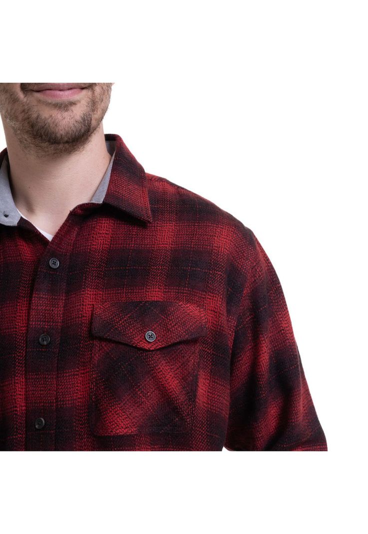 Camisa Leñadora Rojo Oscuro-3