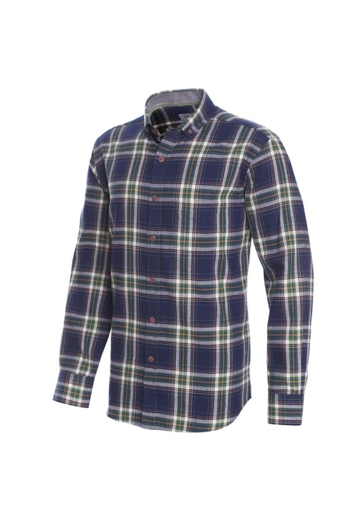 Camisa Manga Larga Franela Regular Fit-0