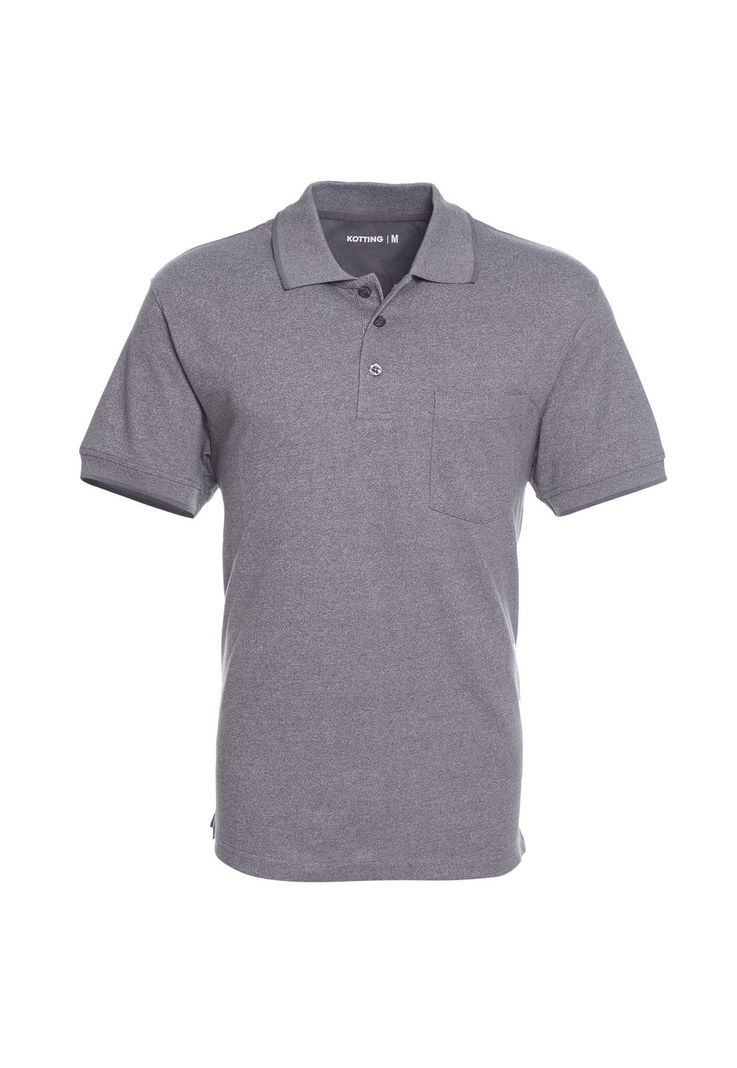 Polera Manga Corta Piqué Melange Gris-0