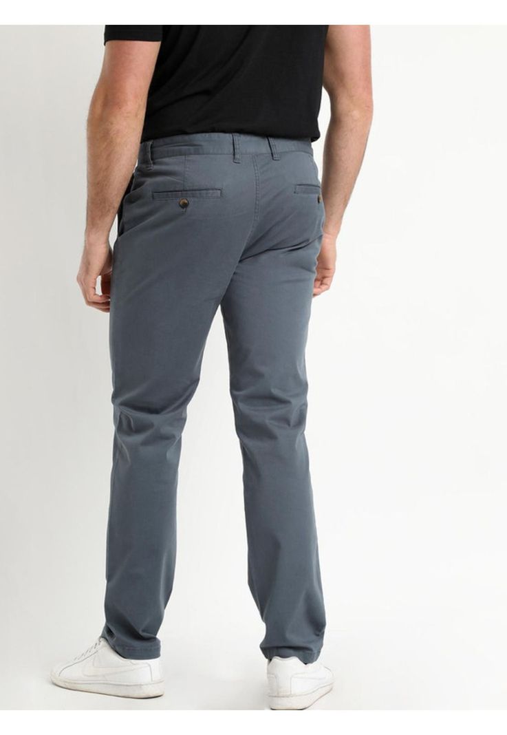 Pantalón Frente Plano Slim Fit Gris Medio-2