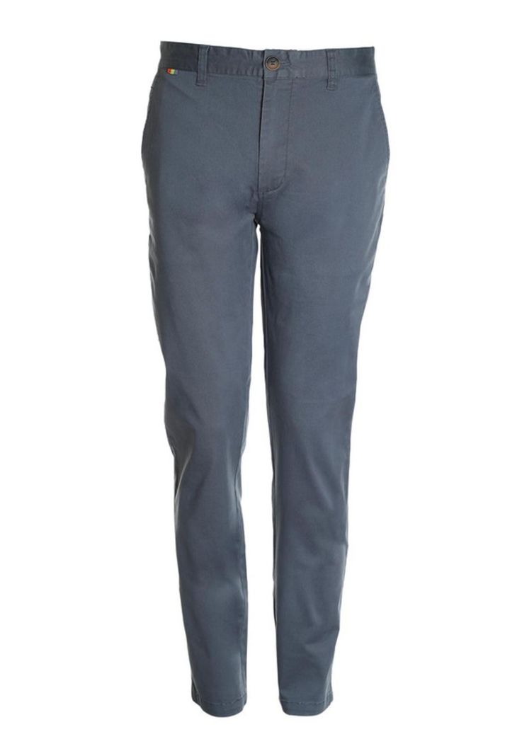 Pantalón Frente Plano Slim Fit Gris Medio-3