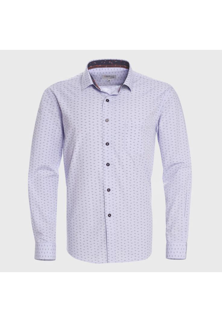 Camisa Manga Larga Estampada Diseños Clasico Slim Fit