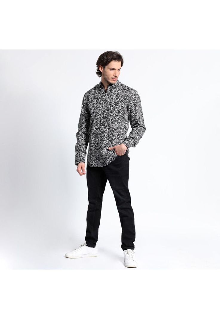 Camisa Manga Larga Estampada Full Slim Fit-2