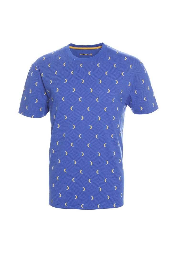Polera Manga Corta Jersey Print Azul-3