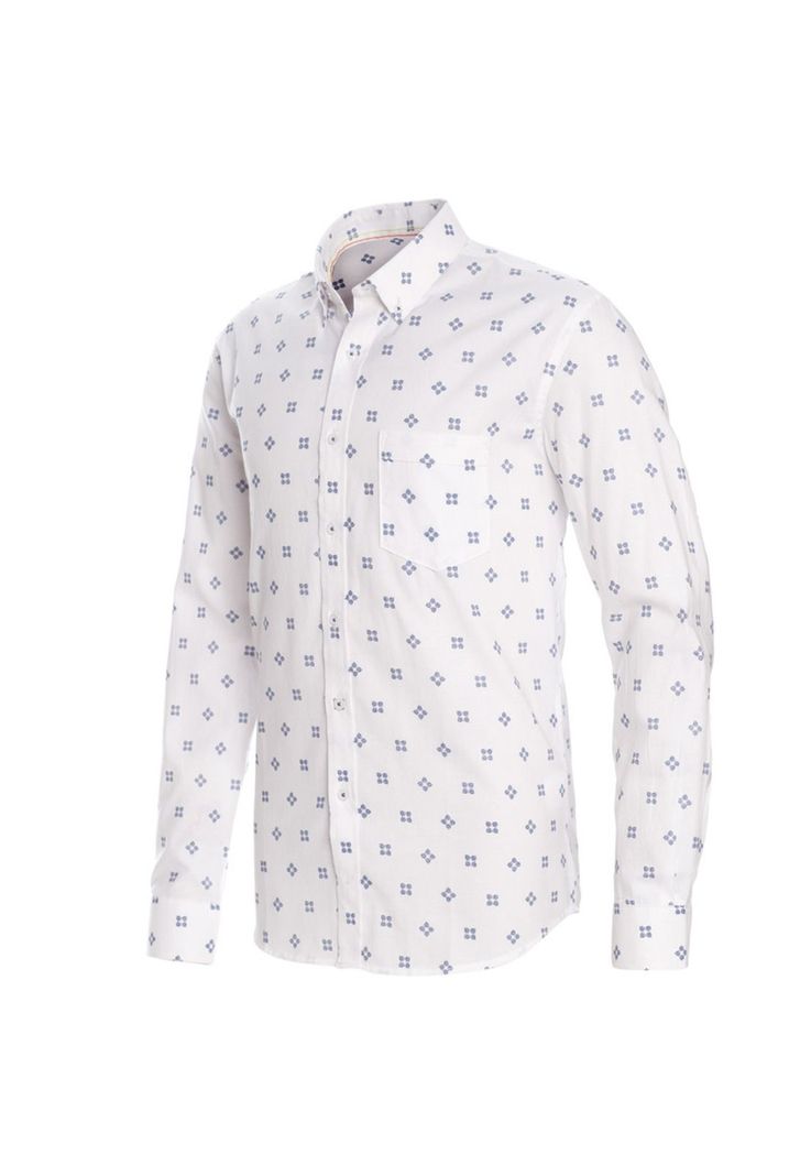 Camisa Manga Larga Oxford Estampada Slim Fit-1