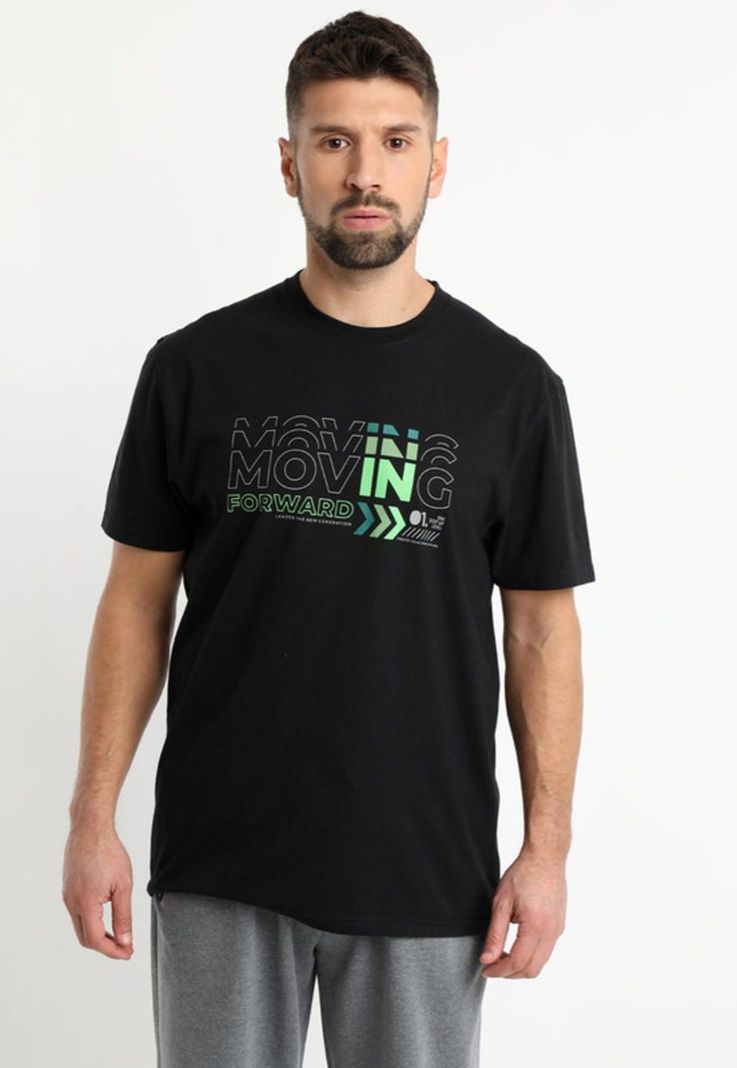 Polera Estampada Sport Negro-0