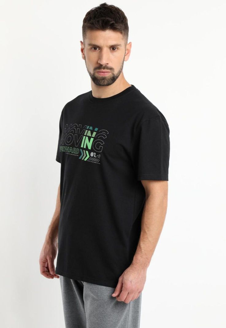 Polera Estampada Sport Negro-1