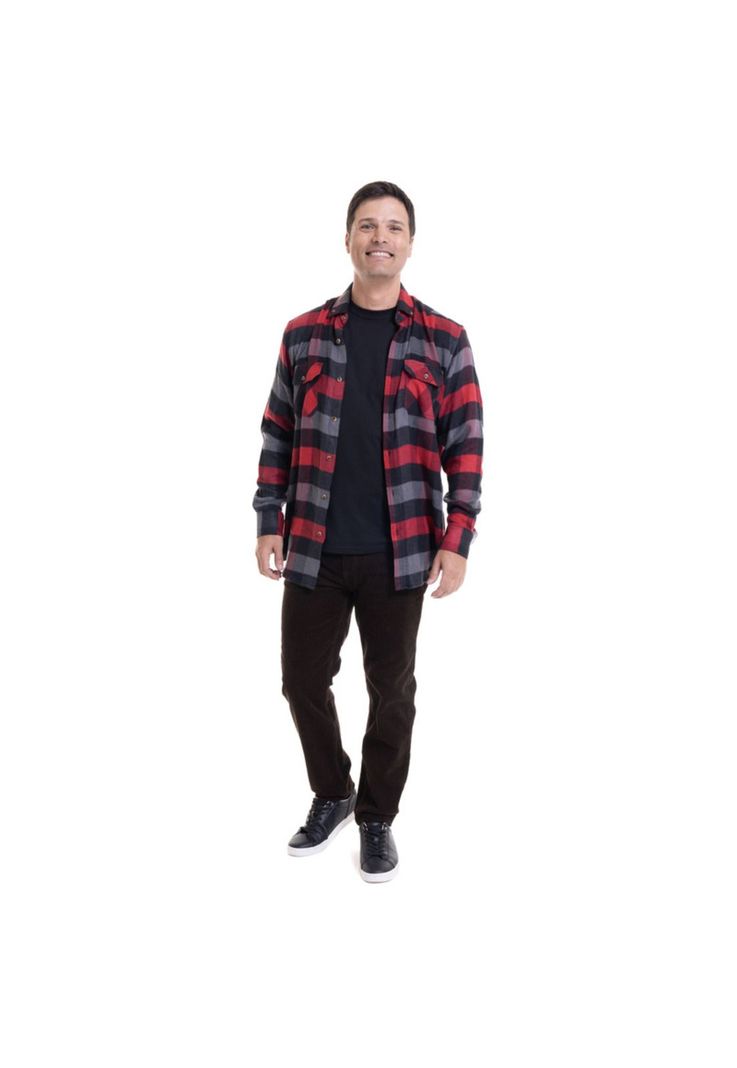 Camisa Leñadora Rojo-2