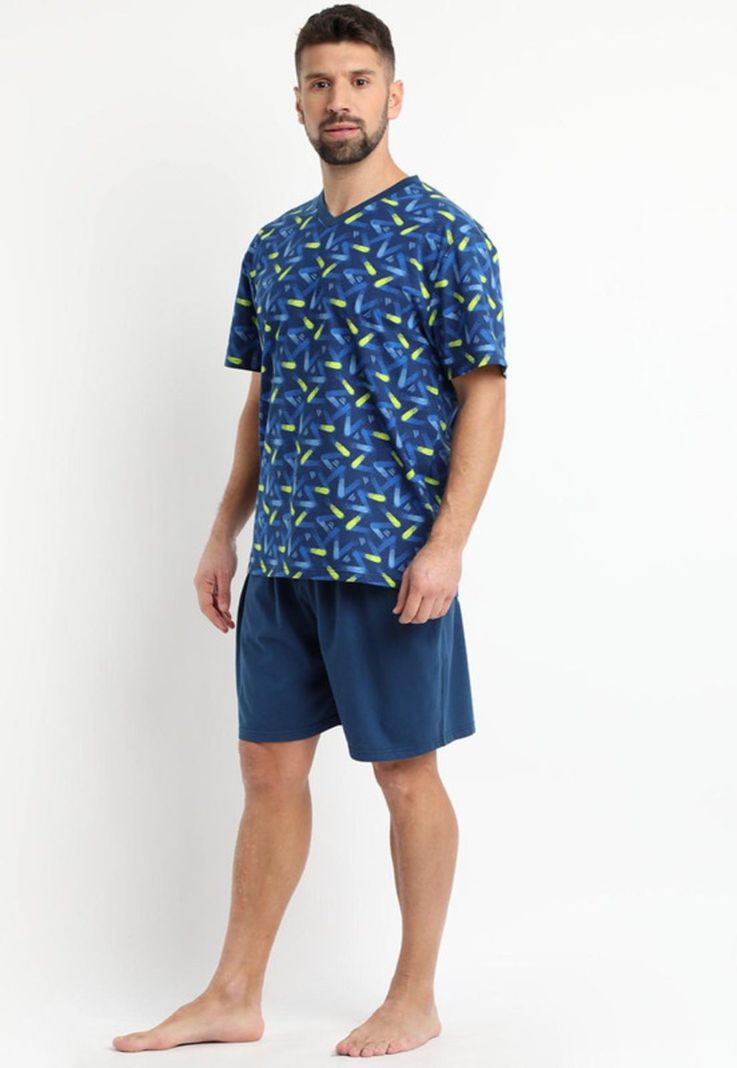 Pijama Jersey Estampado Joven Azul-0