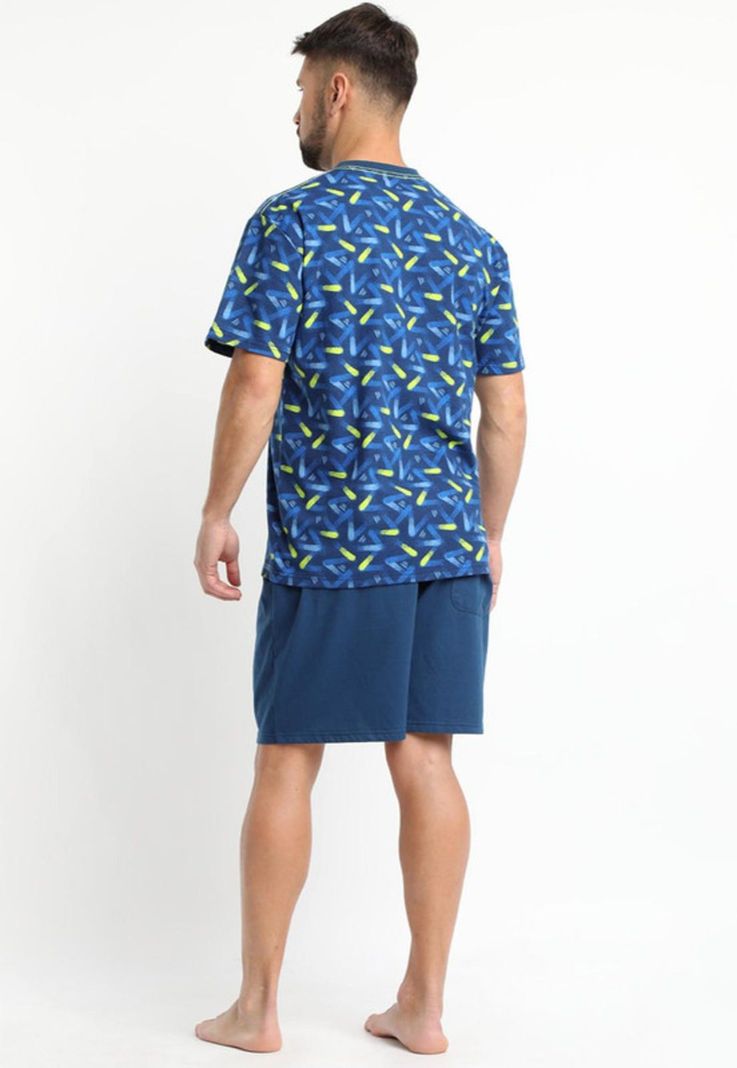 Pijama Jersey Estampado Joven Azul-2