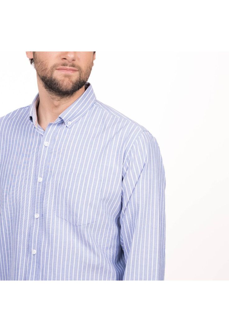 Camisa Oxford Listada Slim Fit-2