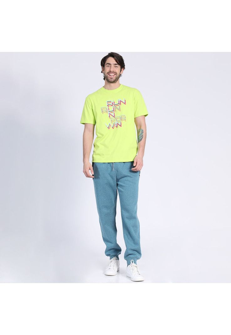 Polera Manga Corta Estampado Sport Limón-1