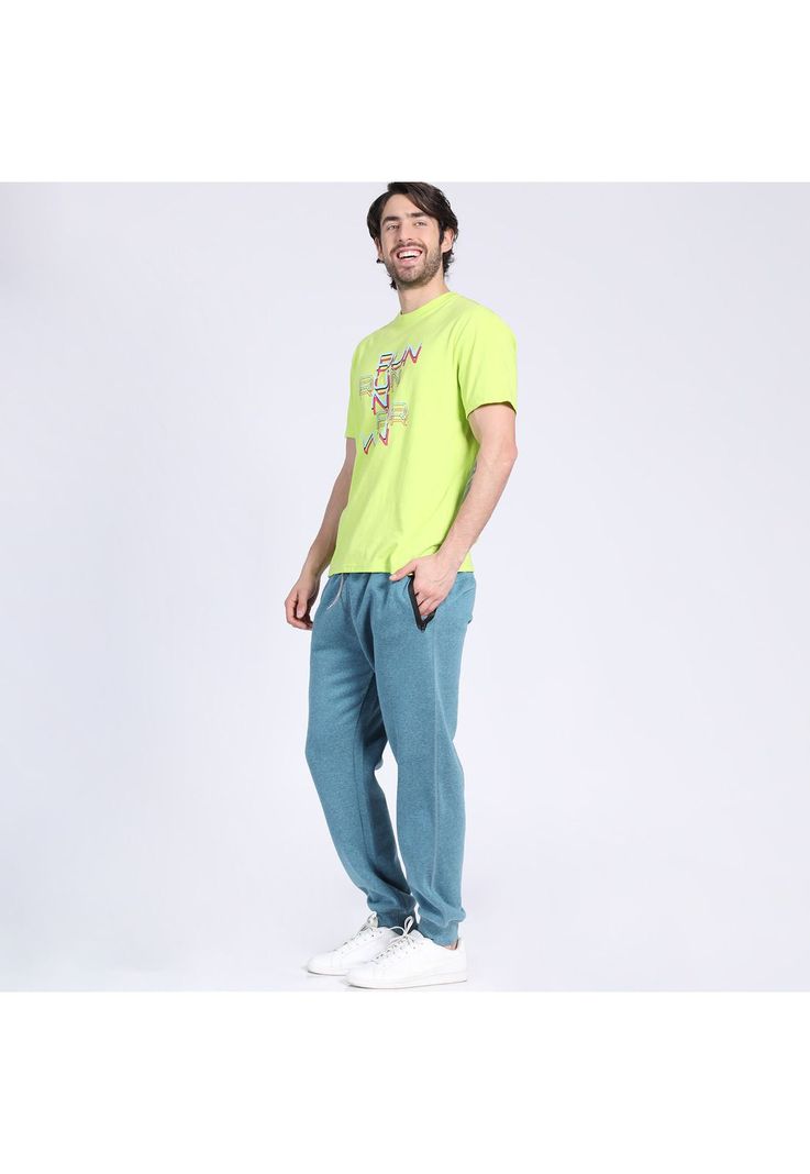 Polera Manga Corta Estampado Sport Limón-2