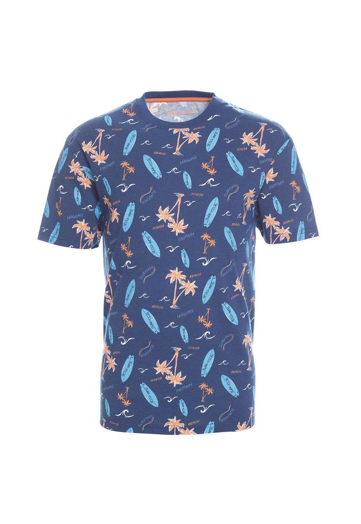 Polera Manga Corta Jersey Print Multicolor-0