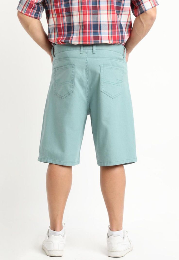 Bermuda Canvas Spandex Verde Claro-1