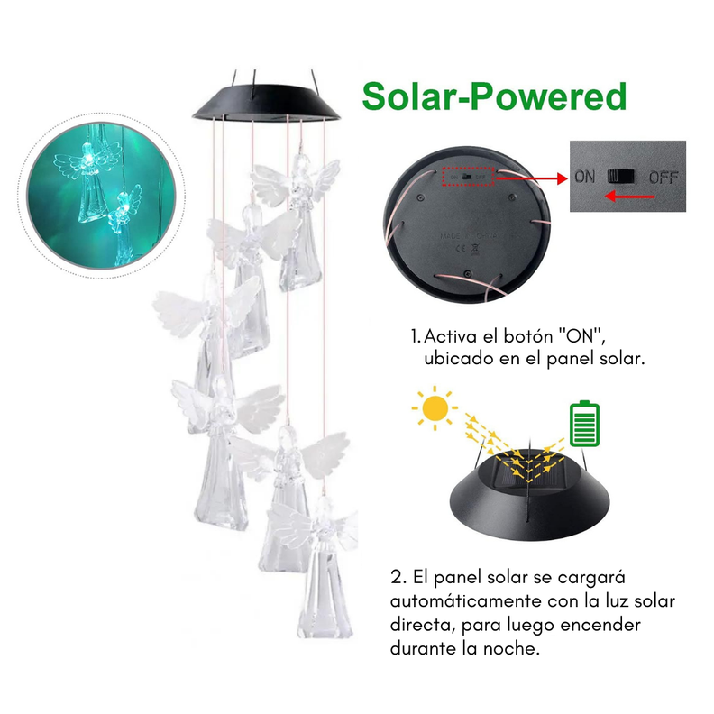 Colgante Solar Ángeles Luz Multicolor-2
