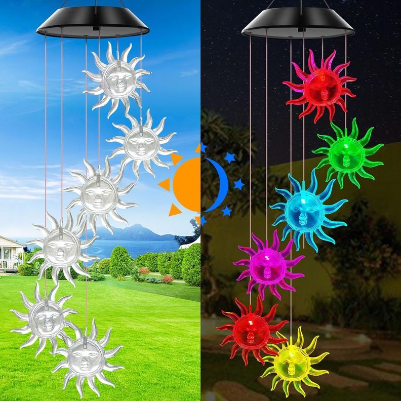 Colgante Solar Modelo Sol Luz Multicolor-1