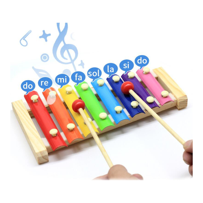 Xilófono Didáctico 8 Notas Musical de Madera-1