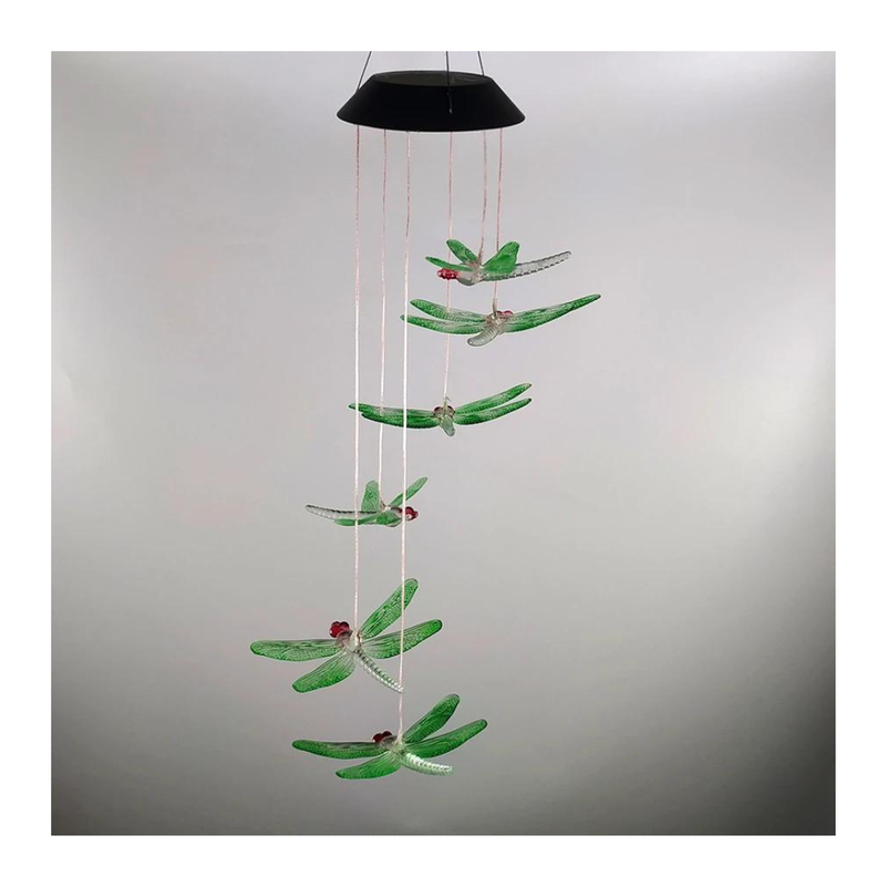 Colgante Solar Libélulas Luz Multicolor-4