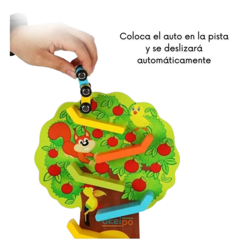 Pista Árbol de Madera con Autos-1