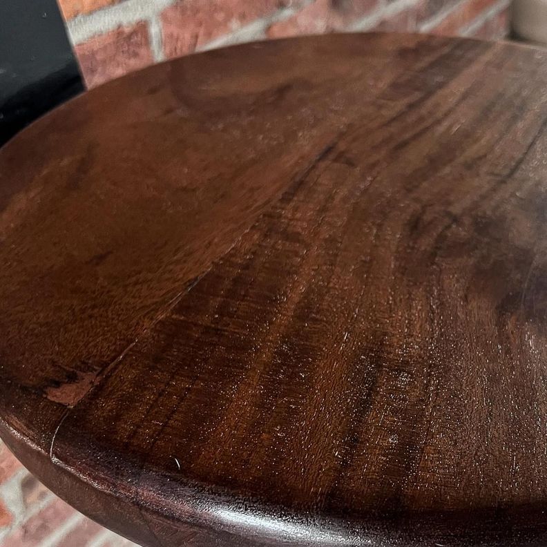 Taburete giratorio madera acacia color nogal pletina-3