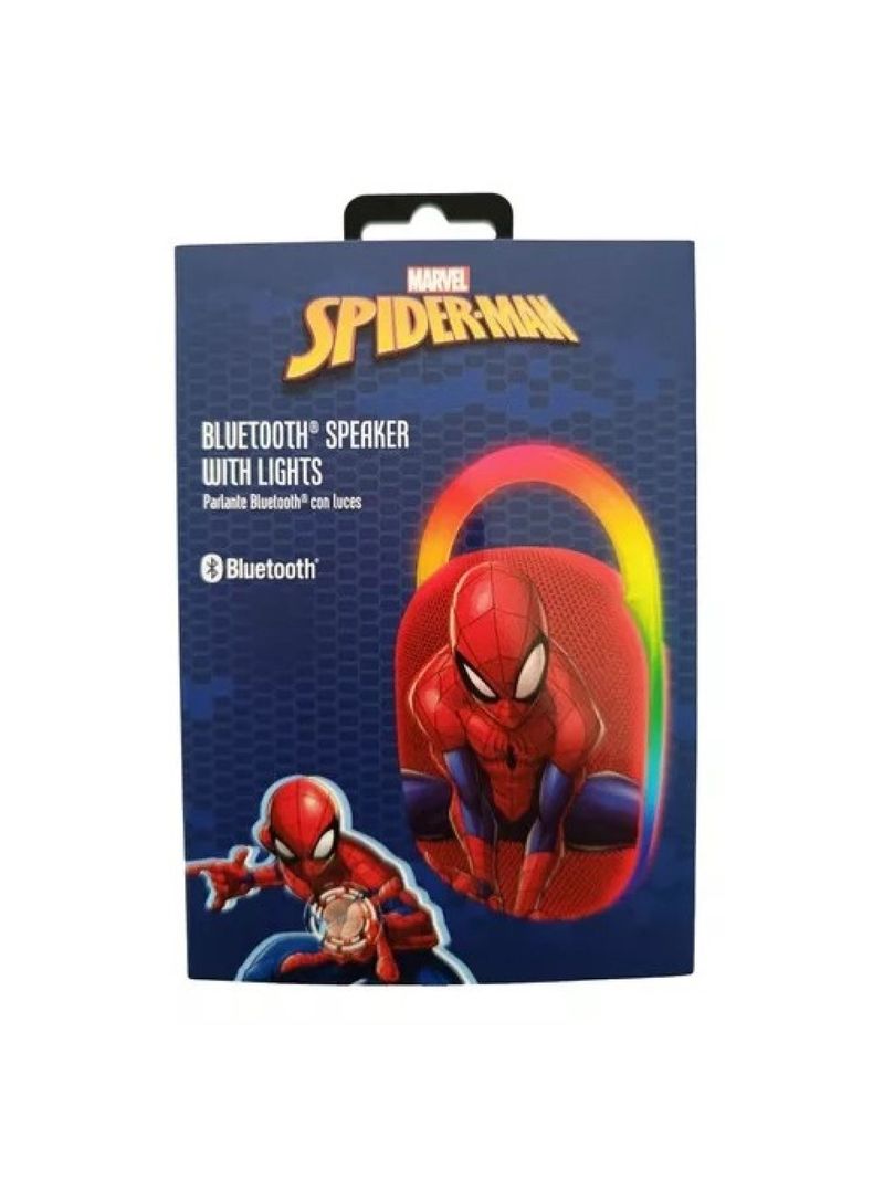Parlante Portatil Bluetooth Spider-man 5w Clip Luz Marvel-2