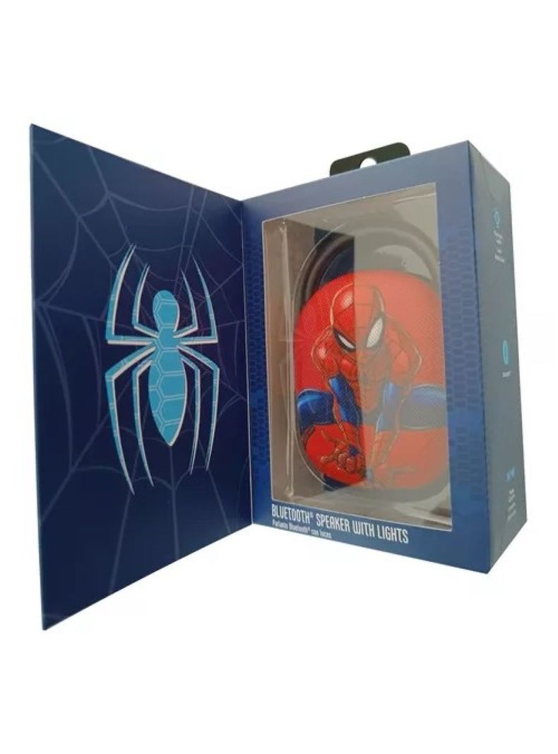 Parlante Portatil Bluetooth Spider-man 5w Clip Luz Marvel-3