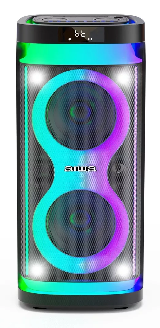 Parlante Bluetooth Portatil Aiwa Karaoke Tws Led Aw-poh4d a $89.990