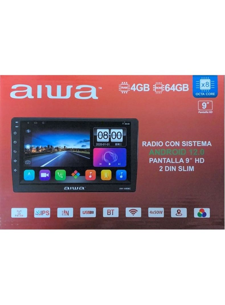 Radio Auto Android 2 Din Hd 9'' Aiwa 4gb Ram Wifi -1