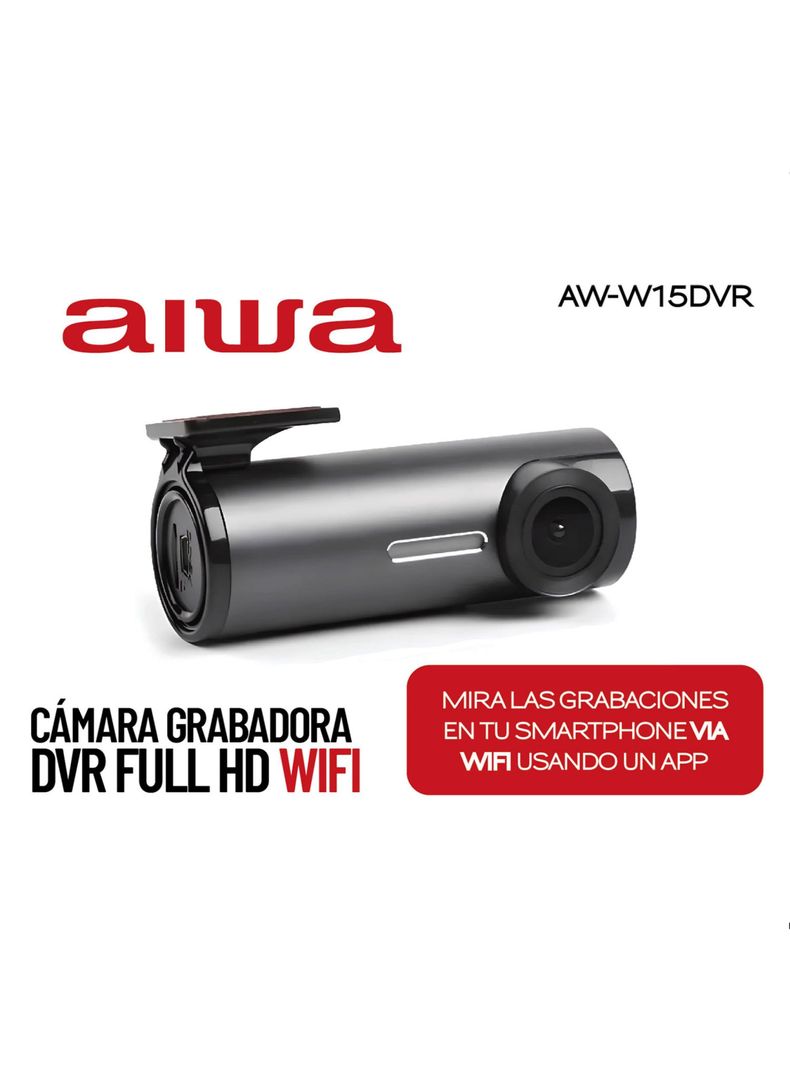 Camara Auto Aiwa Grabadora Dvr Full Hd Wifi 32gb Aw-w15dvr-1