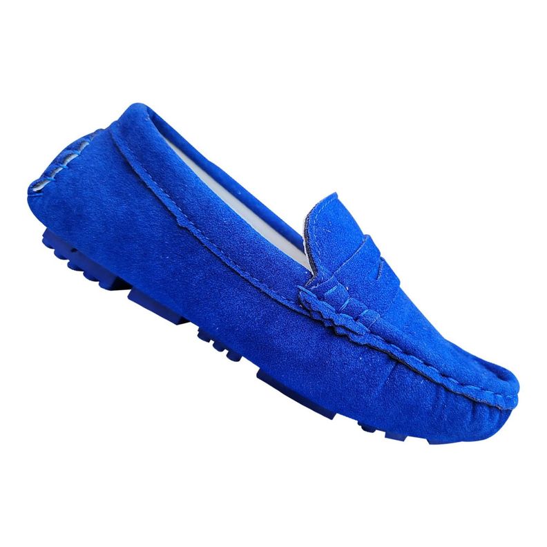 Zapato Mocasin Casual De Niños Suela Plana Ligero Azul 7477-0