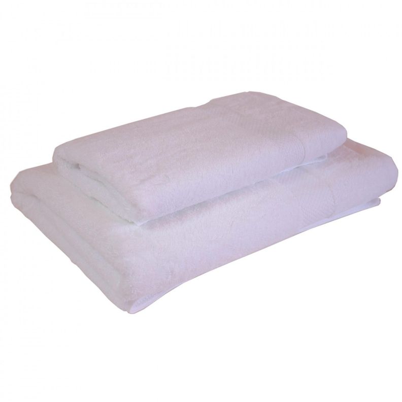 Set de Toallas Calidad Premium 100% Algodón 1070 Gr Blanco