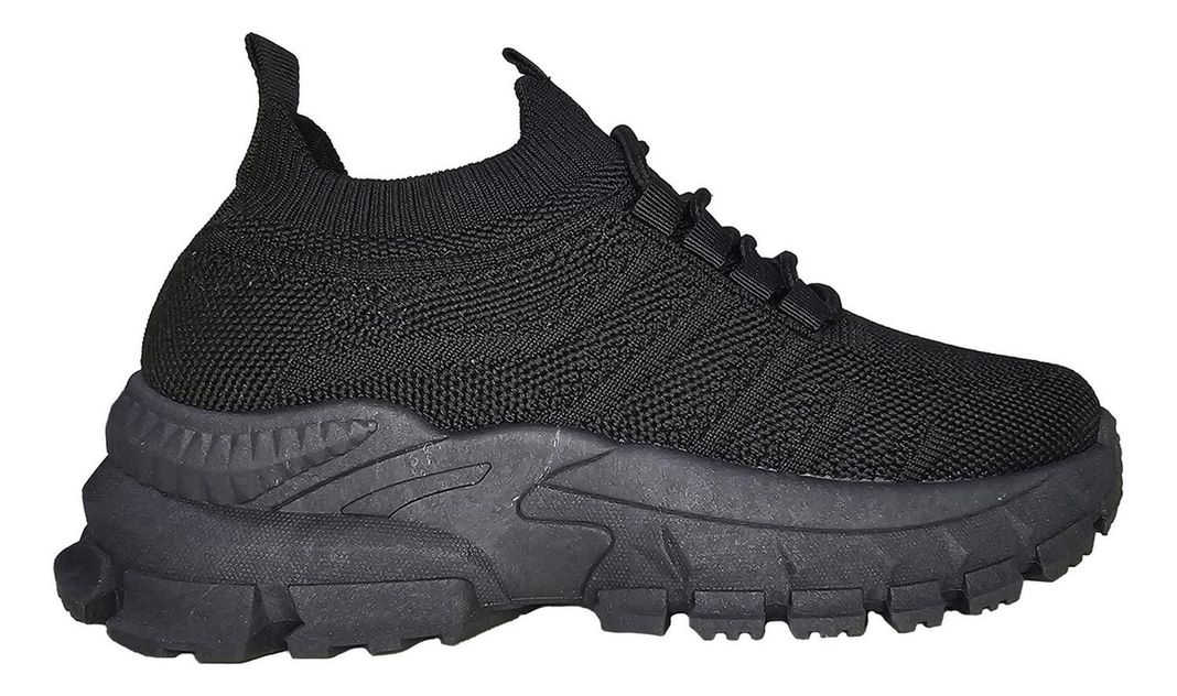 Zapatillas Deportiva Negra Juvenil Unisex 7516