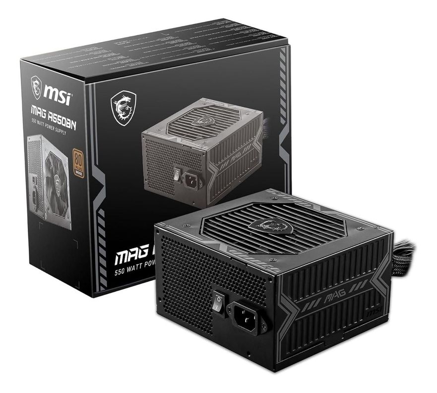 Fuente Msi 550w A550bn 80 Plus Bronce 45,5a Pcie 2x6+2-1