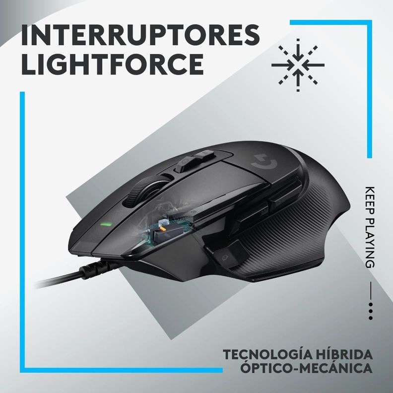 Mouse Gamer Logitech G502 X Black 25k Color Negro-2