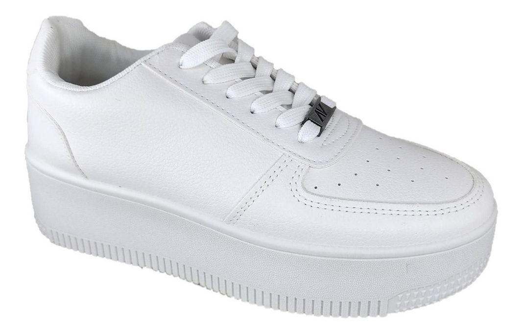 Zapatillas Urbanas Plataforma Tendencia Juvenil 3136 Blanco-1