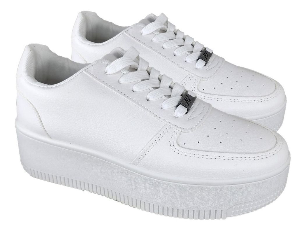 Zapatillas Urbanas Plataforma Tendencia Juvenil 3136 Blanco-2