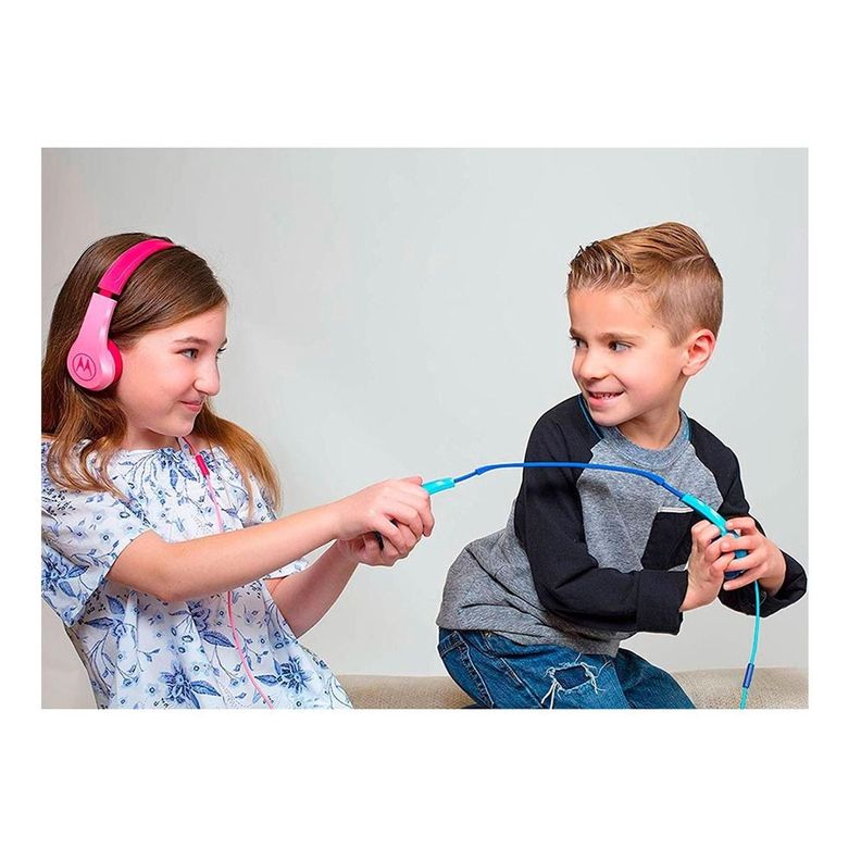 Audifonos Para Niños Motorola Squads 200azul Resistentes Microfono-1