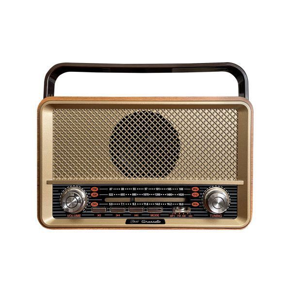 Radio Portatil Retro AM/FM Bluetooth Mlab Grosseto Recargable-1