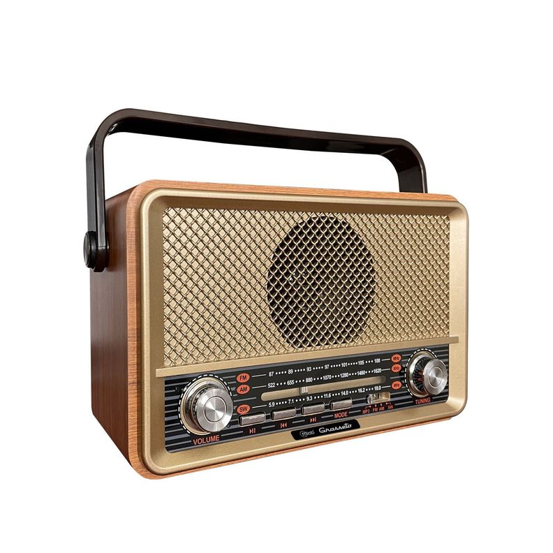 Radio Portatil Retro AM/FM Bluetooth Mlab Grosseto Recargable-2