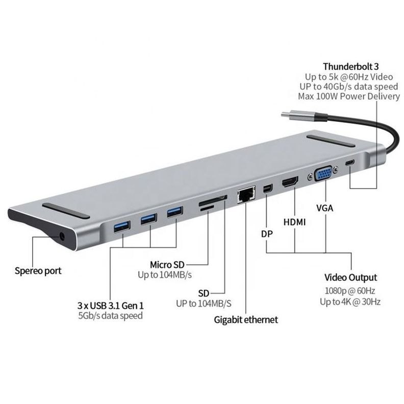 HUB USB TIPO C 10 EN 1 DOCKING STATION-3
