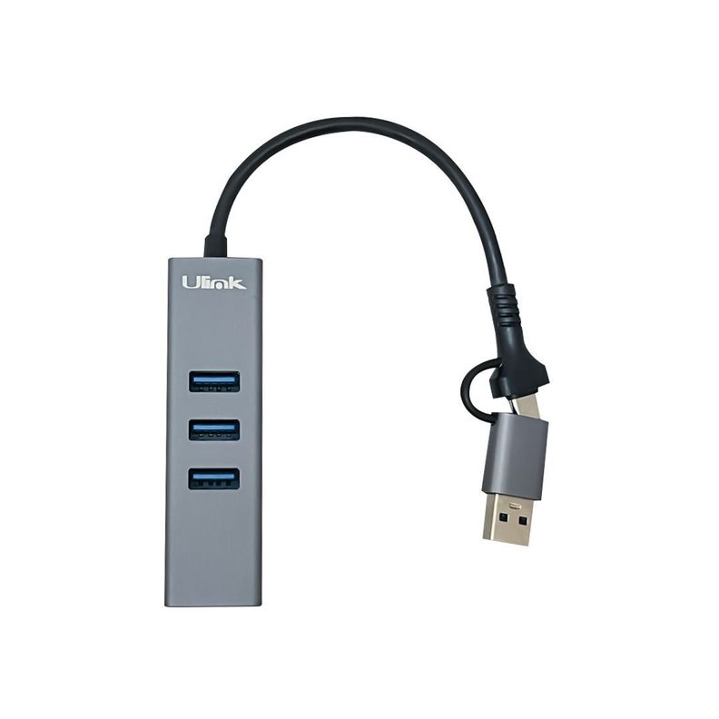 Adaptador USB tipo C/A a gigabit con 3 puertos USB 3.0 UL-GBHUB3 Ulink-2