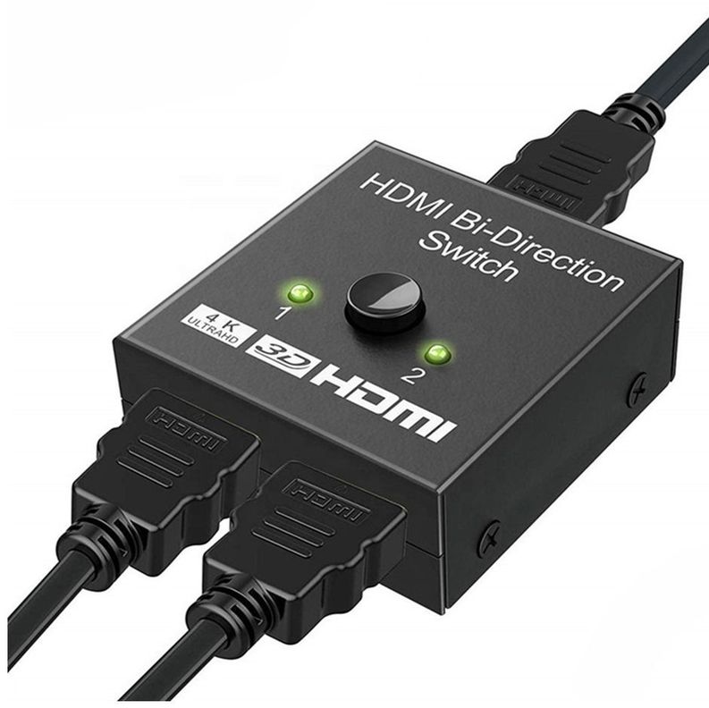 Switch y Spliter Hdmi 2x1 4K 3D Bidireccional-0